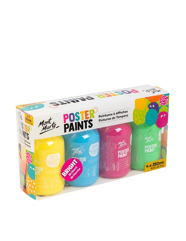 MONT MARTE julisteväri, 4 kpl - 250 ml - Askartelu - 10105600239 - 0