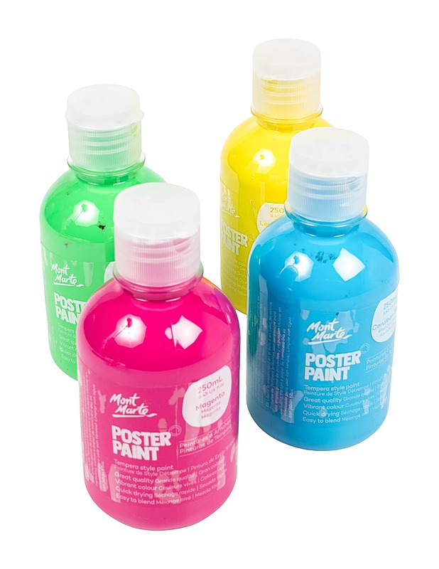 MONT MARTE julisteväri, 4 kpl - 250 ml - Askartelu - 10105600239 - 1
