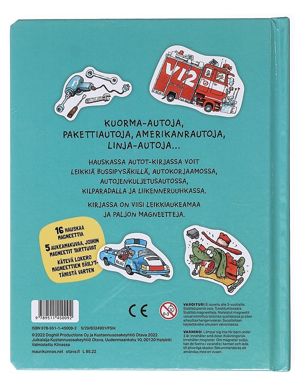 Autot : magneettileikkikirja - Mauri Kunnas - Lastenkirjat - 10105600367 - 1