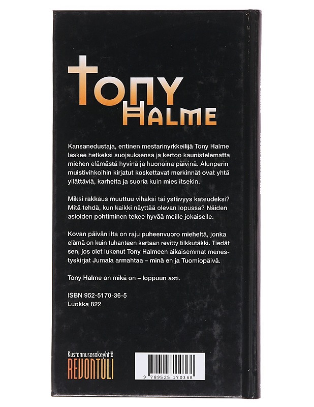 Kovan päivän ilta - Halme, Tony - Elämäkerrat ja muistelmat - 10105600427 - 1