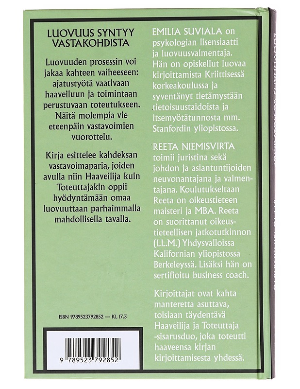 Haaveilijat ja toteuttajat : luovuuden vastavoimat - Suviala, Emilia - Tietokirjat ja oppaat - 10105600450 - 1