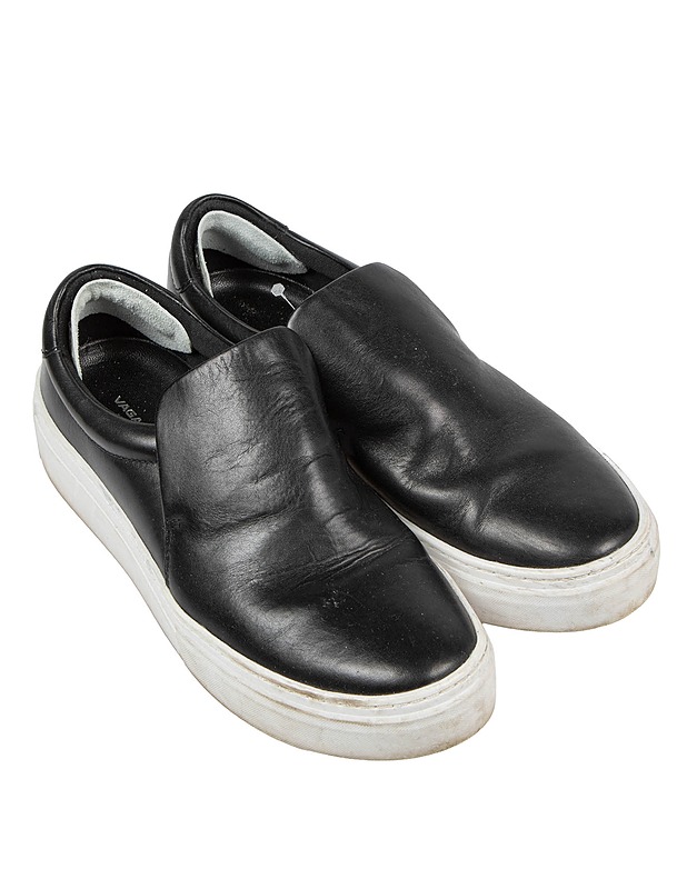 VAGABOND mustat nahkaiset Zoe-slip-on-tennarit, 41 - Naisten kävelykengät ja tennarit - 10105600561 - 0