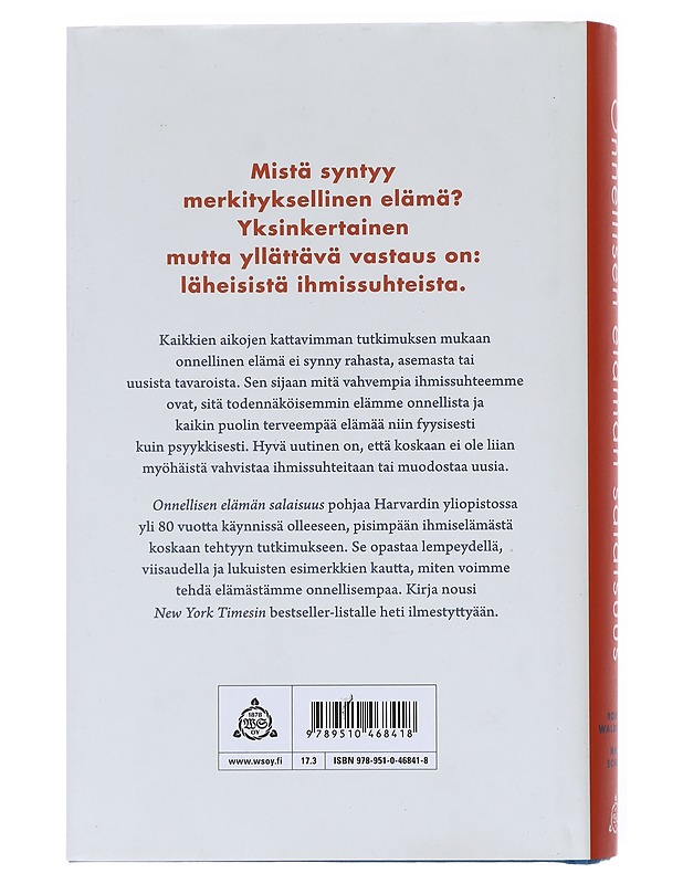 Onnellisen elämän salaisuus - Waldinger, Robert J. - Hyvinvointikirjat - 10105600626 - 1