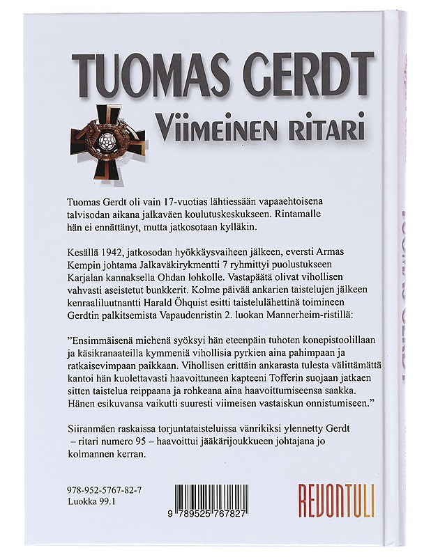 Tuomas Gerdt : viimeinen ritari - Seppo Porvali - Elämäkerrat ja muistelmat - 10105600624 - 1
