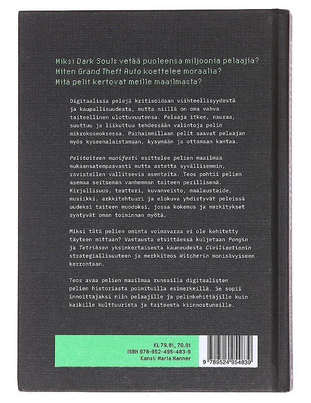 Pelitaiteen manifesti - Juho Kuorikoski - Taide- ja kulttuurikirjat - 10105600629 - 1
