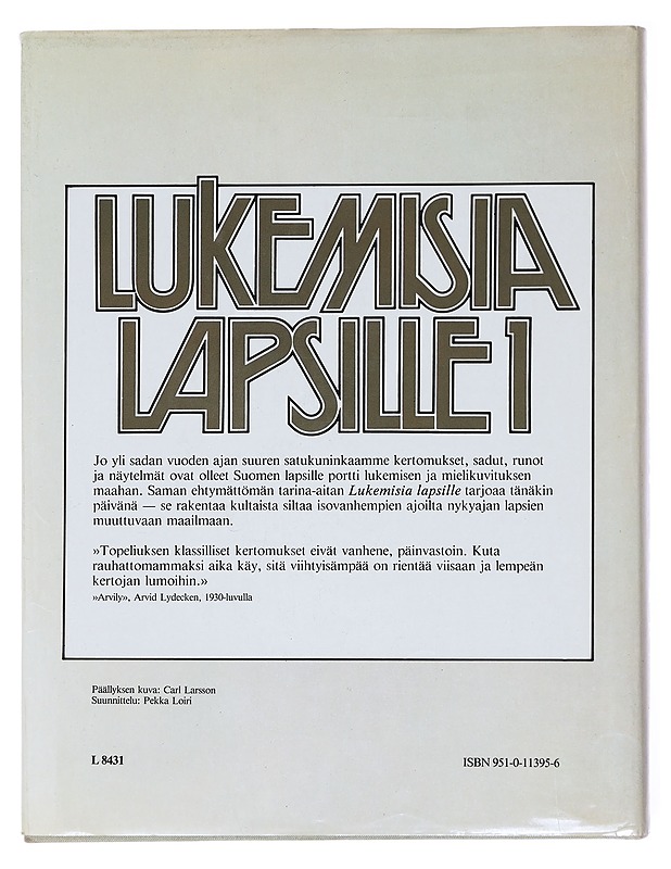 Lukemisia lapsille / Ensimmäinen osa - Z. Topelius - Lastenkirjat - 10105600658 - 1