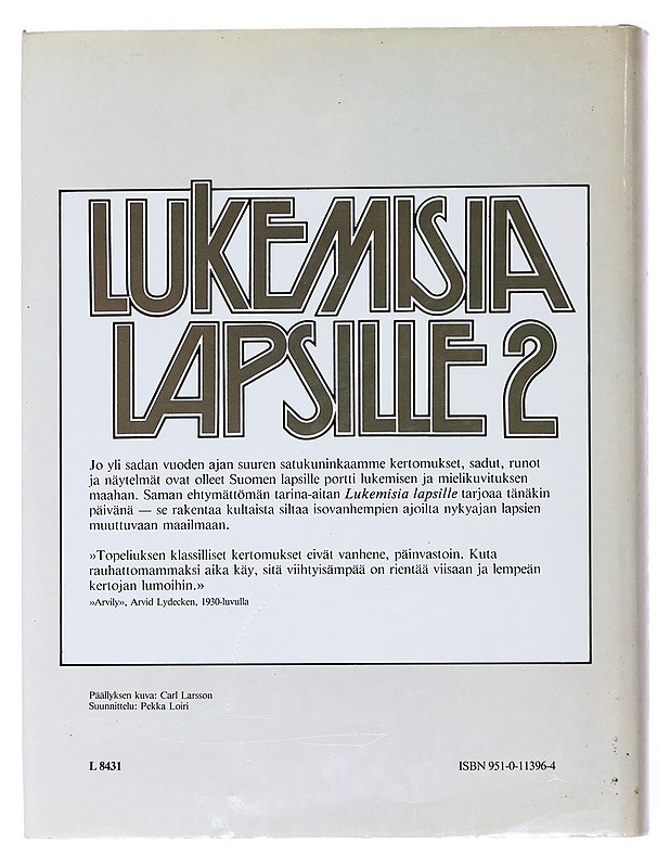 Lukemisia lapsille / Toinen osa - Z. Topelius - Lastenkirjat - 10105600666 - 1