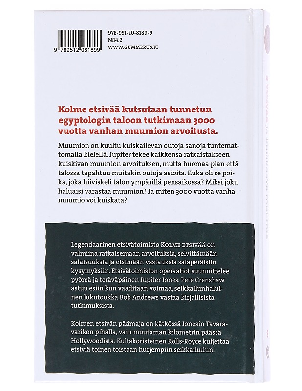 3 etsivää ja kuiskaava muumio - Arthur, Robert - Nuorten kirjat - 10105600682 - 1