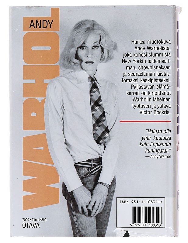 Andy Warhol - Bockris, Victor - Elämäkerrat ja muistelmat - 10105600722 - 1