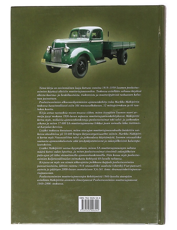 Puolustusvoimien moottoriajoneuvot / 1919-1959 - Markku Mäkipirtti - Tietokirjat ja oppaat - 10105600873 - 1
