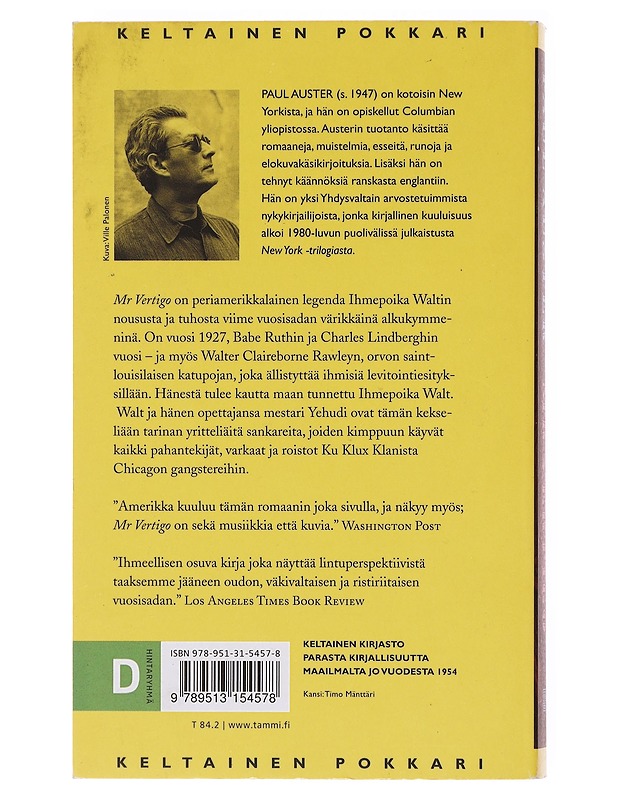 Mr Vertigo - Auster, Paul - Romaanit ja novellit - 10105600890 - 1