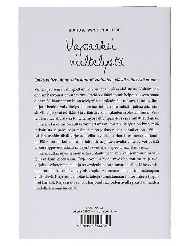 Vapaaksi viiltelystä - Myllyviita, Katja - Nuorten kirjat - 10105600888 - 1
