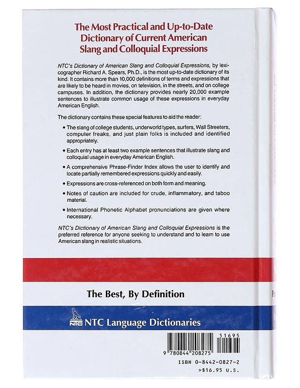 NTC's dictionary of American slang -  Spears, Richard A. - Tietokirjat ja oppaat - 10105600943 - 1