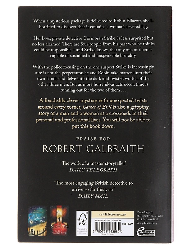 Career of evil : [a Cormoran Strike novel] - Robert Galbraith - Romaanit ja novellit - 10105600968 - 1