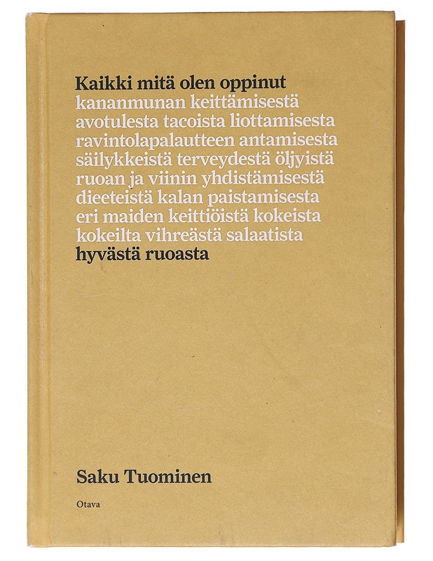 Kaikki mitä olen oppinut hyvästä ruoasta - Tuominen, Saku - Ruokakirjat - 10105600997 - 0