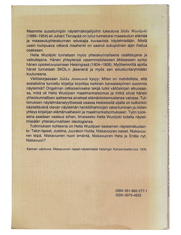 Niskavuoren talosta Juurakon torppaan - Ammondt, Jukka - Runot ja näytelmät - 10105601015 - 1