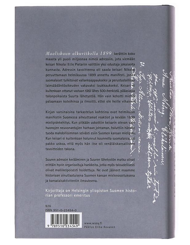 Suuri adressi - Päiviö Tommila - Historiakirjat - 10105601032 - 1