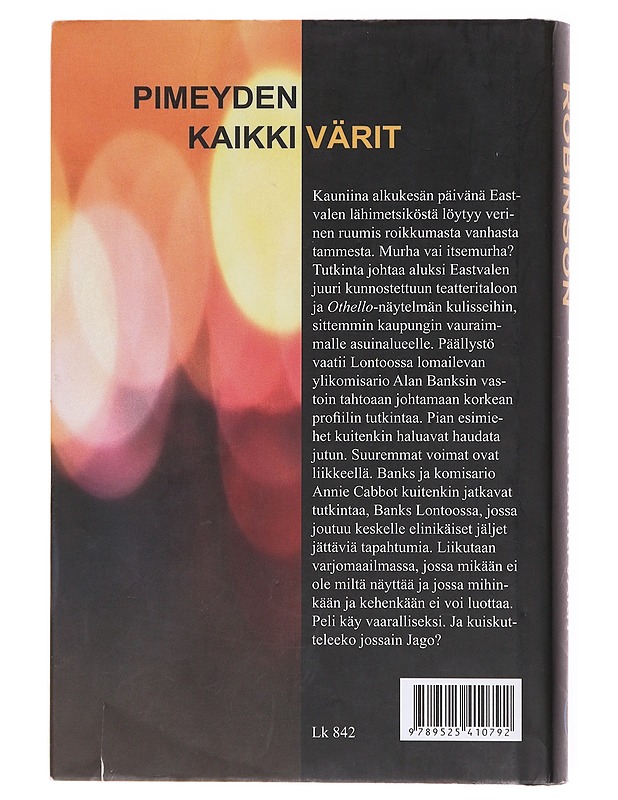 Pimeyden kaikki värit - Robinson, Peter - Romaanit ja novellit - 10105601221 - 1