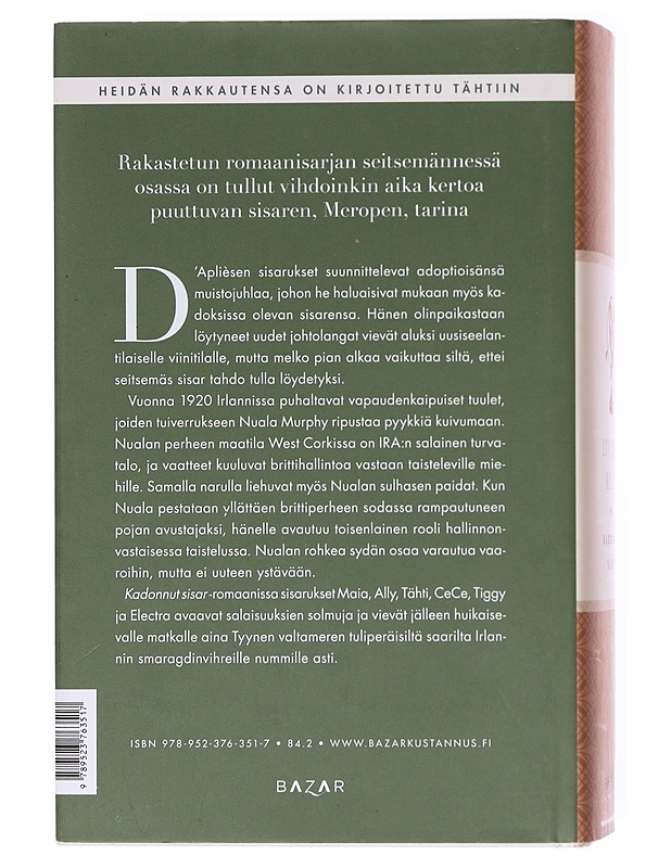 Kadonnut sisar - Lucinda Riley - Romaanit ja novellit - 10105601232 - 1