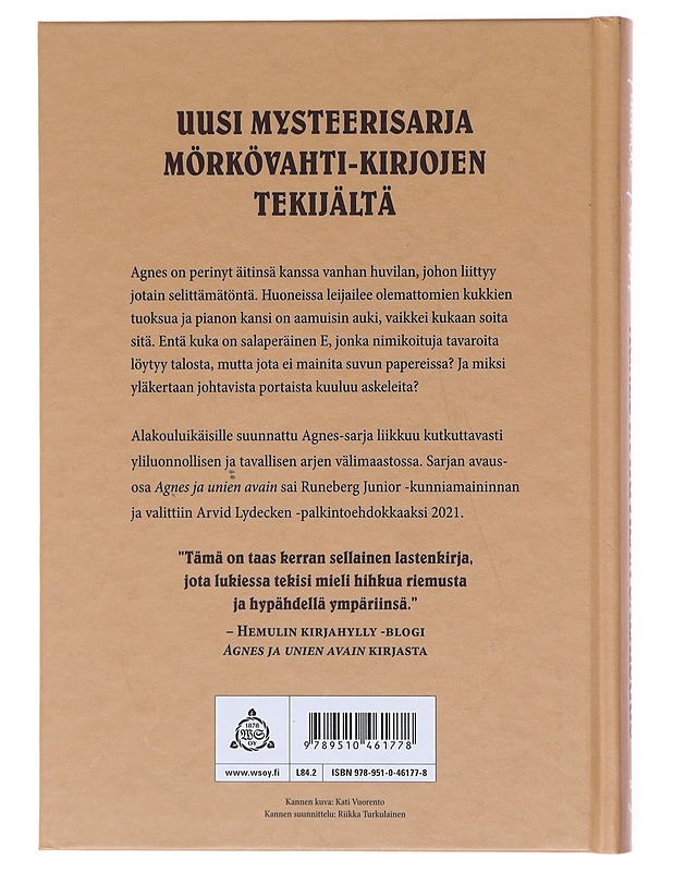 Agnes ja huvilan salaisuus - Tolonen, Tuutikki - Lastenkirjat - 10105601254 - 1