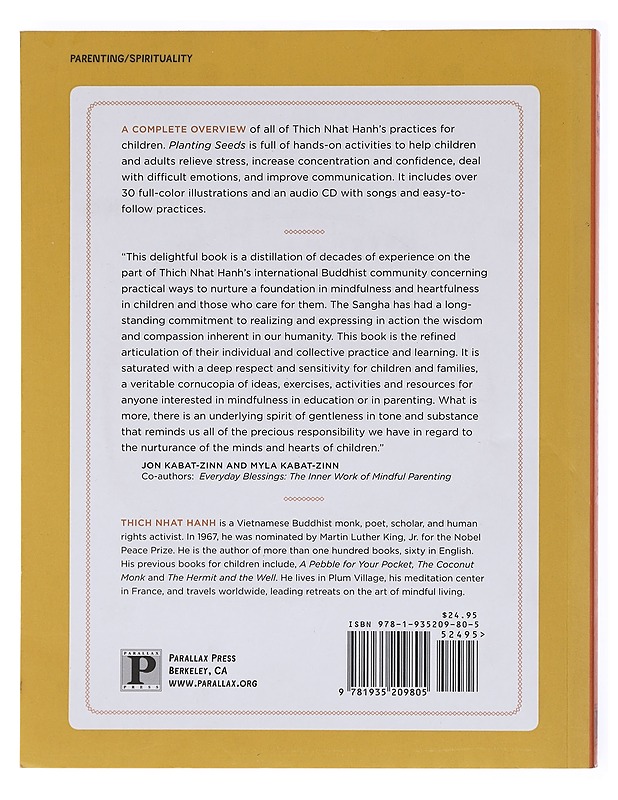 Planting seeds : practicing mindfulness with children - Thich Nhat Hanh - Romaanit ja novellit - 10105601278 - 1