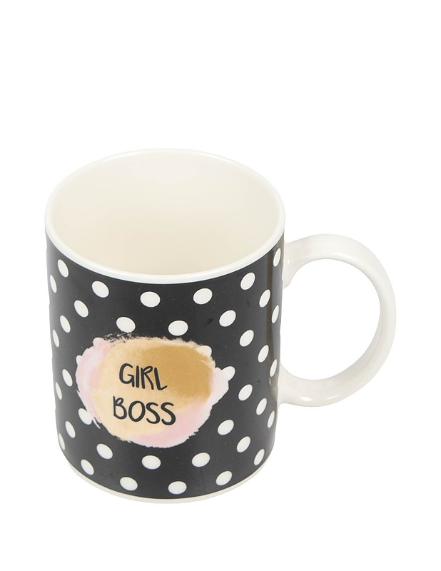GIRL BOSS : musta-valkoinen Juoma/Kahvimuki - Mukit ja kahvikupit - 10105601293 - 1