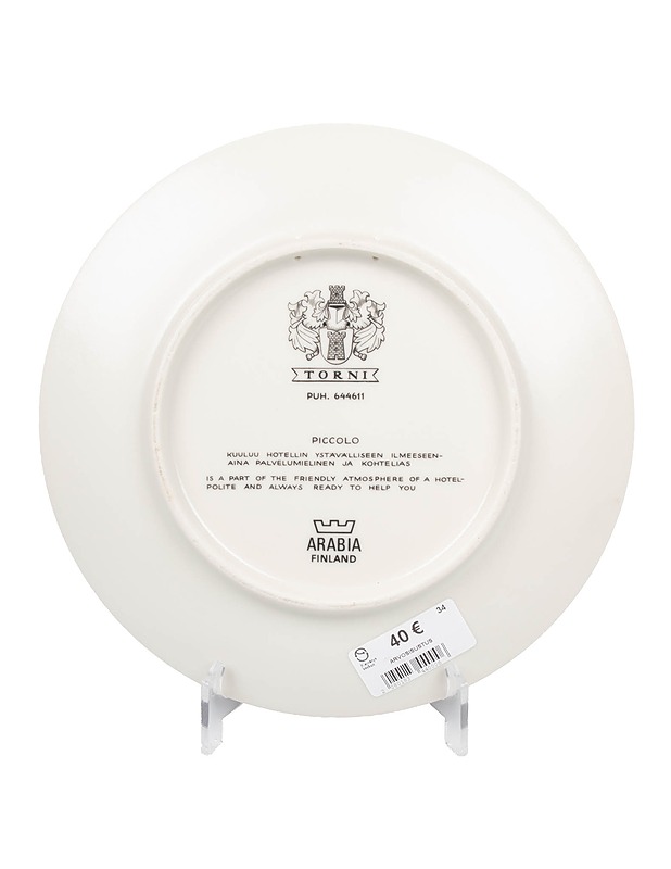 ARABIA Torni Piccolo -seinälautanen - Designsuosikit - 10105601359 - 1