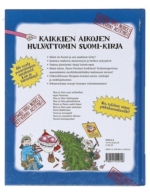 Tatun ja Patun Suomi -  Aino Havukainen Sami Toivonen - Lastenkirjat - 10105601366 - 1