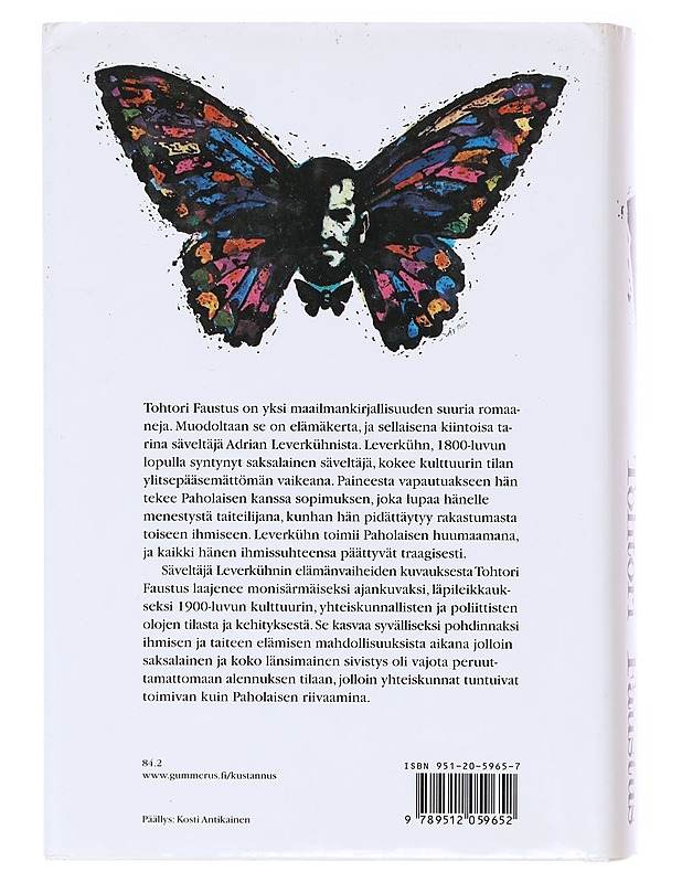 Tohtori Faustus : saksalaisen säveltäjän Adrian Leverkühnin elämä erään hänen ystävänsä kertomana - Mann, Thomas - Romaanit ja novellit - 10105601411 - 1