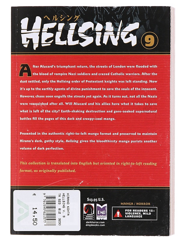 Hellsing. Vol 9 - Hirano, Kohta - Sarjakuvat - 10105601484 - 1