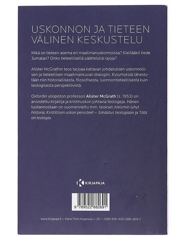 Tieteen ja uskonnon dialogi - Alister McGrath - Harrastekirjat - 10105601520 - 1