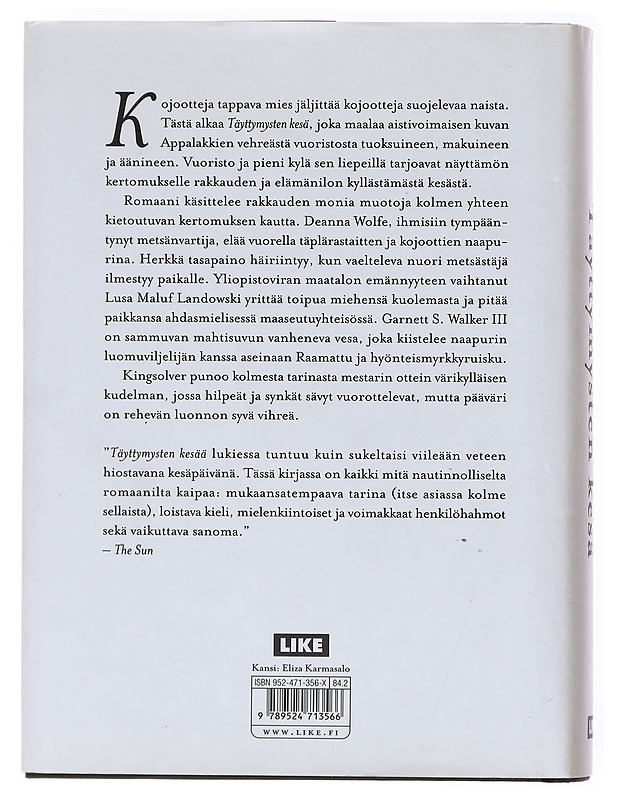 Täyttymysten kesä - Kingsolver, Barbara - Romaanit ja novellit - 10105601525 - 1