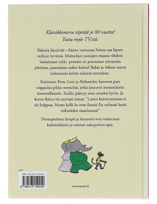 Babarin perhe - Jean de Brunhoff - Lastenkirjat - 10105601672 - 1