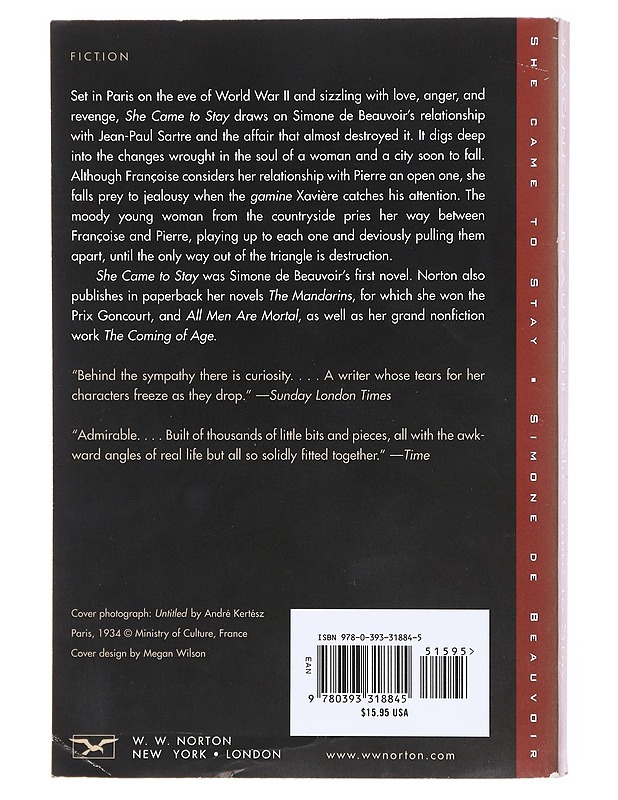 She Came to Stay - Beauvoir, Simone De - Romaanit ja novellit - 10105601731 - 1