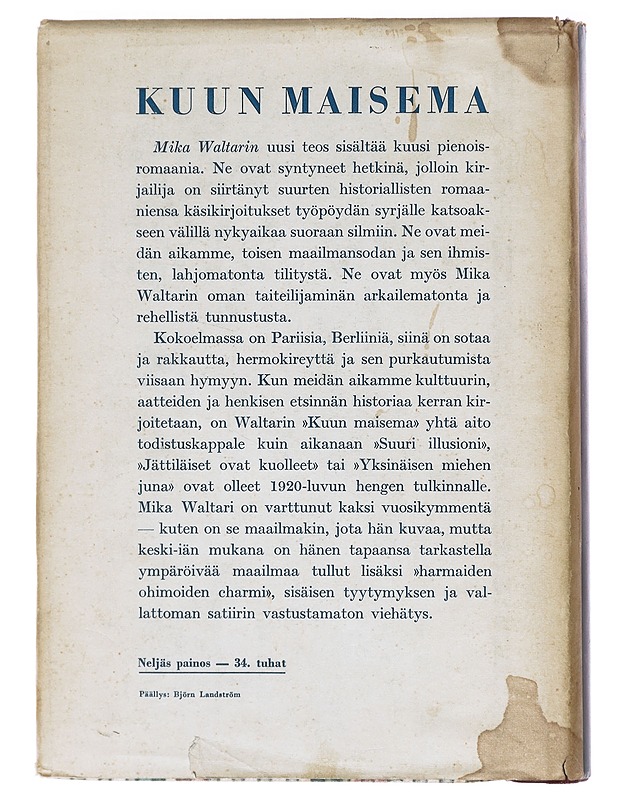 Kuun maisema - Mika Waltari - Romaanit ja novellit - 10105601823 - 1