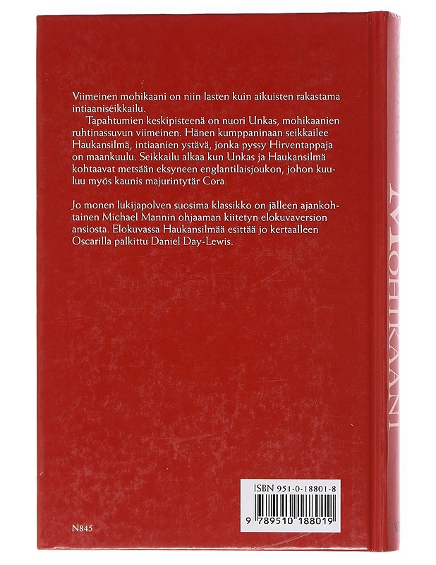 Viimeinen mohikaani - Cooper, James Fenimore - Nuorten kirjat - 10105601915 - 1