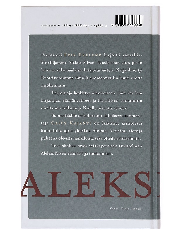 Aleksis Kivi - Ekelund, Erik - Elämäkerrat ja muistelmat - 10105601941 - 1