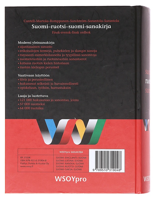 Suomi-ruotsi-suomi sanakirja - Cantell, Ilse - Tietokirjat ja oppaat - 10105602018 - 1