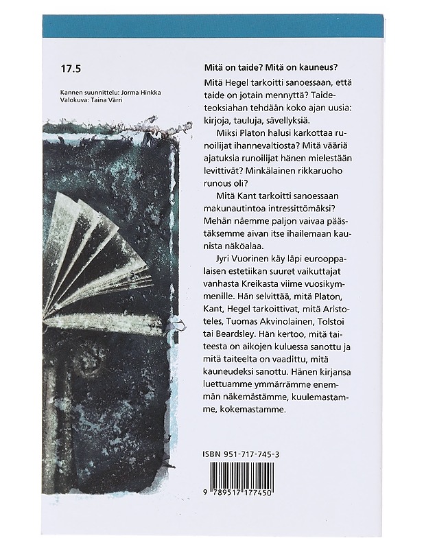 Estetiikan klassikoita - Vuorinen, Jyri - Taide- ja kulttuurikirjat - 10105602133 - 1