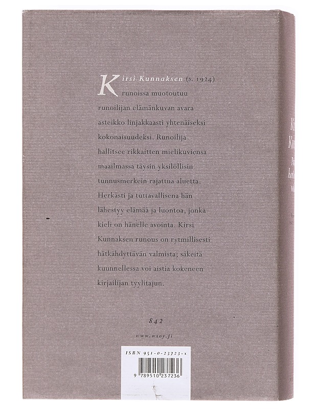Puut kantavat valoa / runot 1947-1986 ja suomennoksia - Kirsi Kunnas - Runot ja näytelmät - 10105602151 - 1