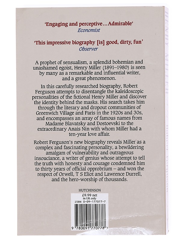 Henry Miller : a Life - Robert Ferguson - Elämäkerrat ja muistelmat - 10105602162 - 1