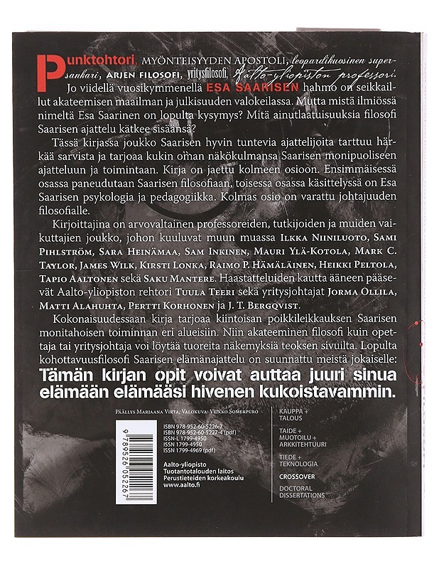 Elämän filosofi : Esa Saarinen  - Elämäkerrat ja muistelmat - 10105602213 - 1
