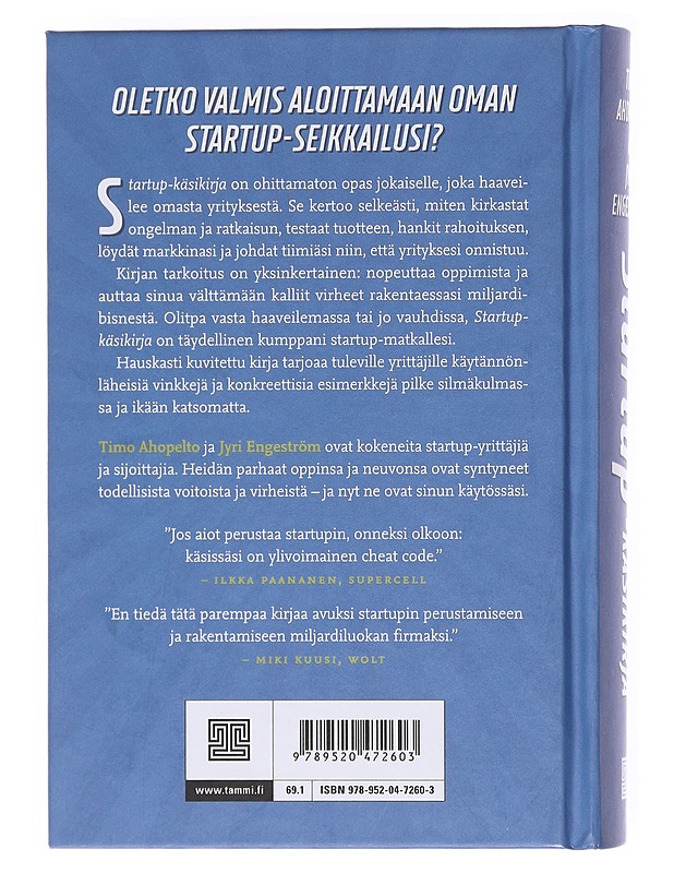 Startup-käsikirja - Ahopelto, Timo - Kirja lahjaksi - 10105602262 - 1