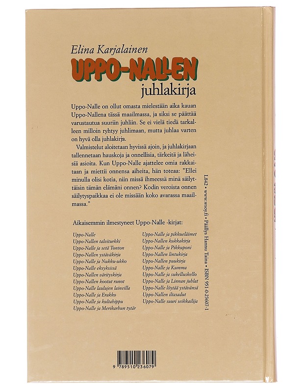 Uppo-Nallen juhlakirja - Elina Karjalainen - Lastenkirjat - 10105602297 - 1