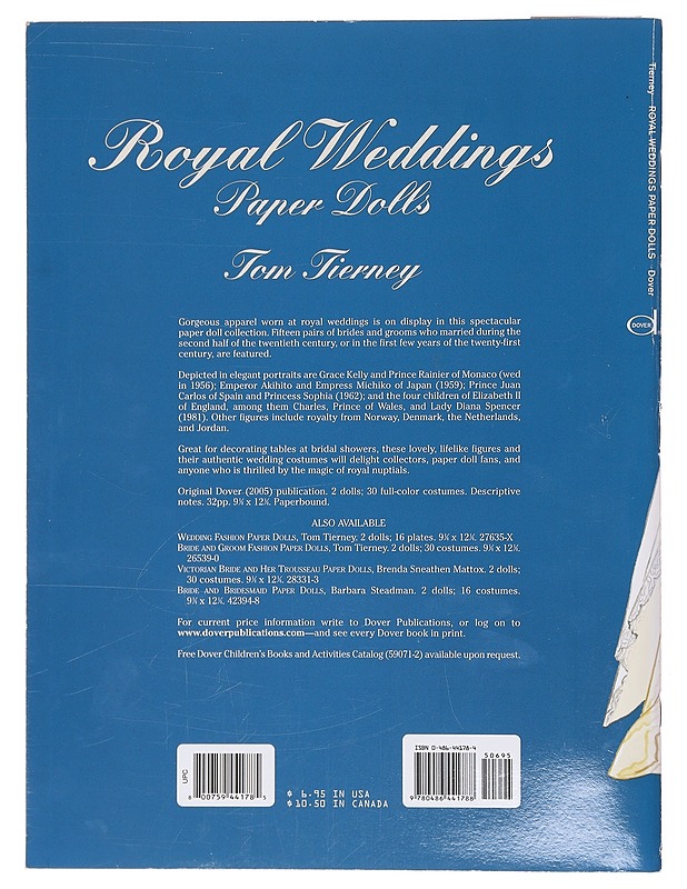 Royal weddings : paper dolls - Tom Tierney - Harrastekirjat - 10105602313 - 1