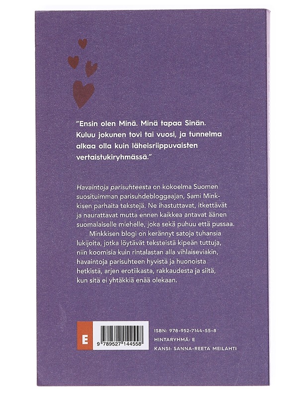 Havaintoja parisuhteesta - Sami Minkkinen - Romaanit ja novellit - 10105602377 - 1