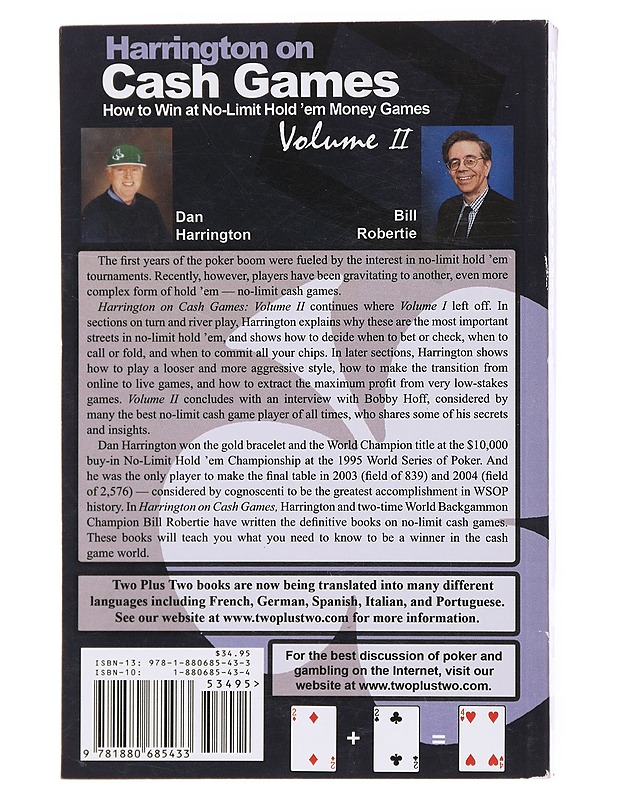 Harrington on Cash Games: Volume II - Harrington, Dan - Kirja lahjaksi - 10105602381 - 1