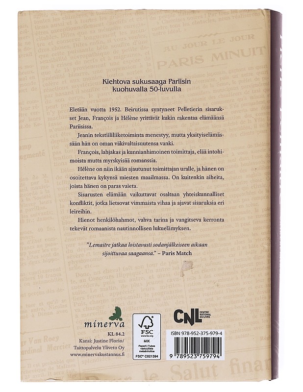 Vaikeneminen ja vimma - Lemaitre, Pierre - Romaanit ja novellit - 10105602400 - 1
