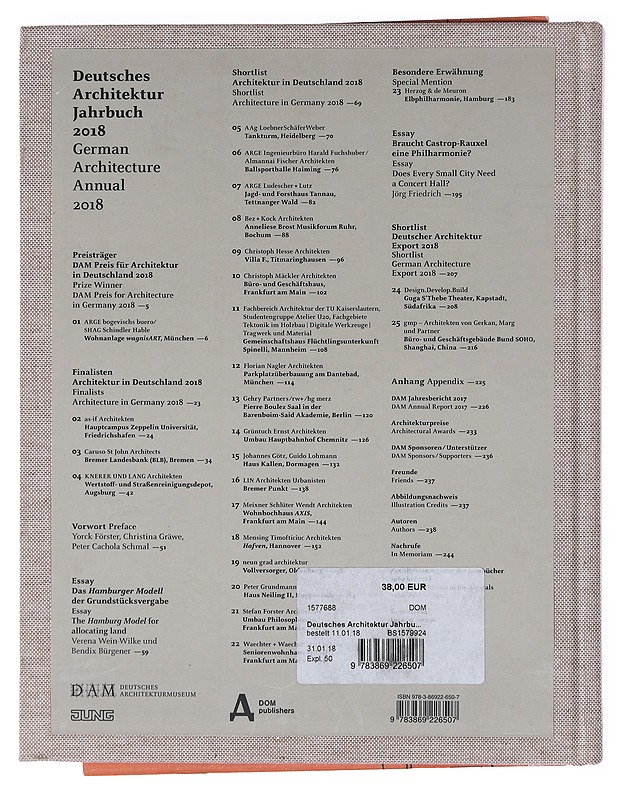Deutsches Architektur Jahrbuch 2018 - Yorck Förster - Tietokirjat ja oppaat - 10105602496 - 1
