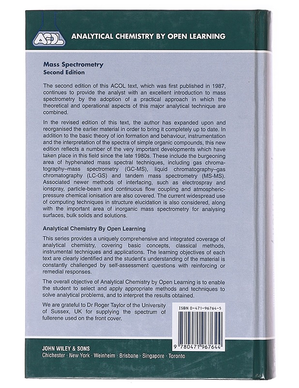 Mass spectrometry - Barker, James - Tietokirjat - 10105602512 - 1